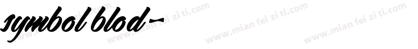 symbol blod字体转换